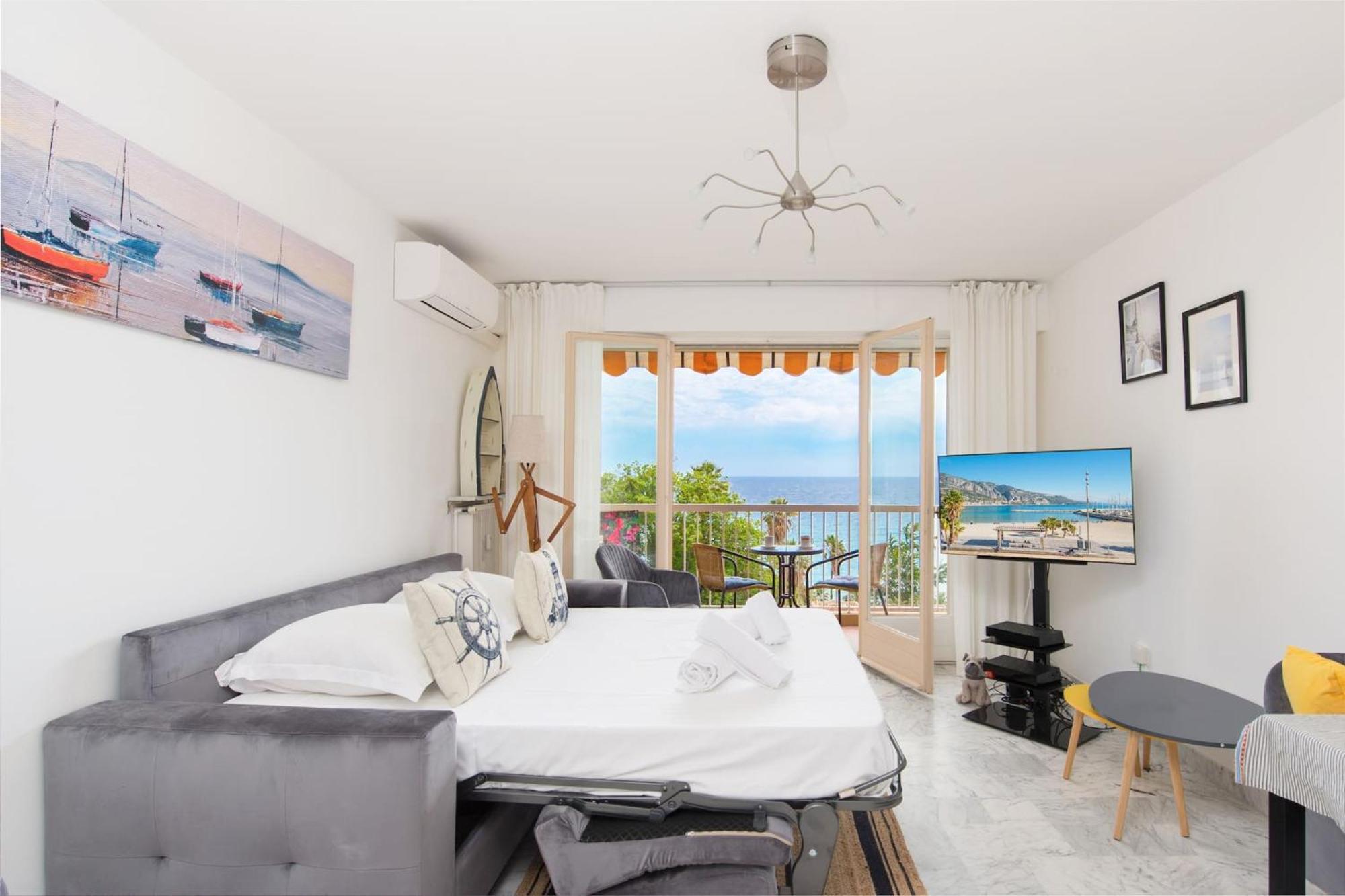 Vina Del Mare, Vue Mer, Terrasse Menton Exteriör bild